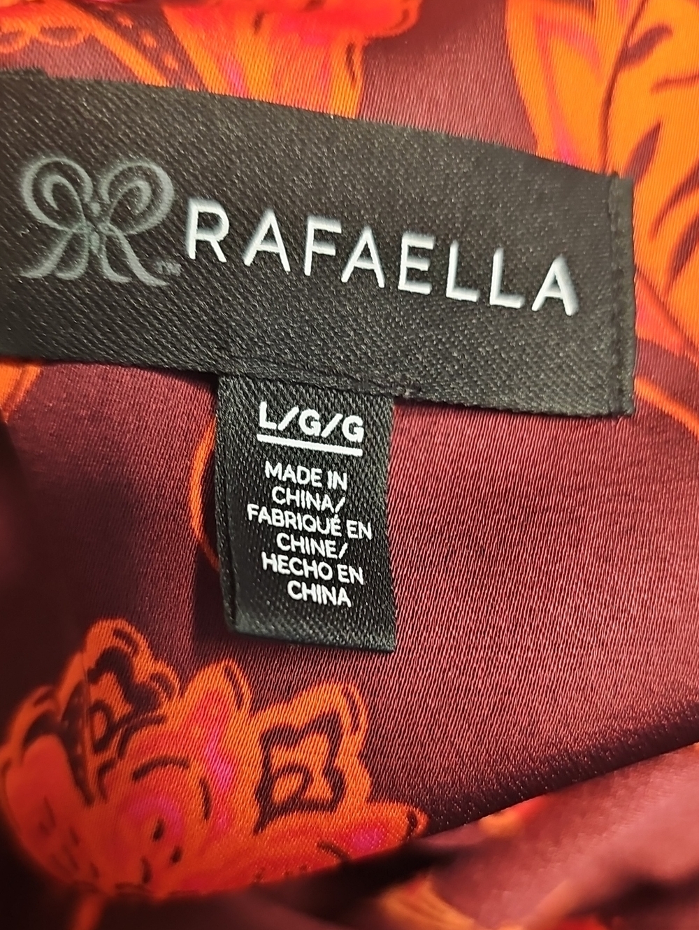 Rafaella Red Floral Button-Down Blouse - Picture 7 of 8